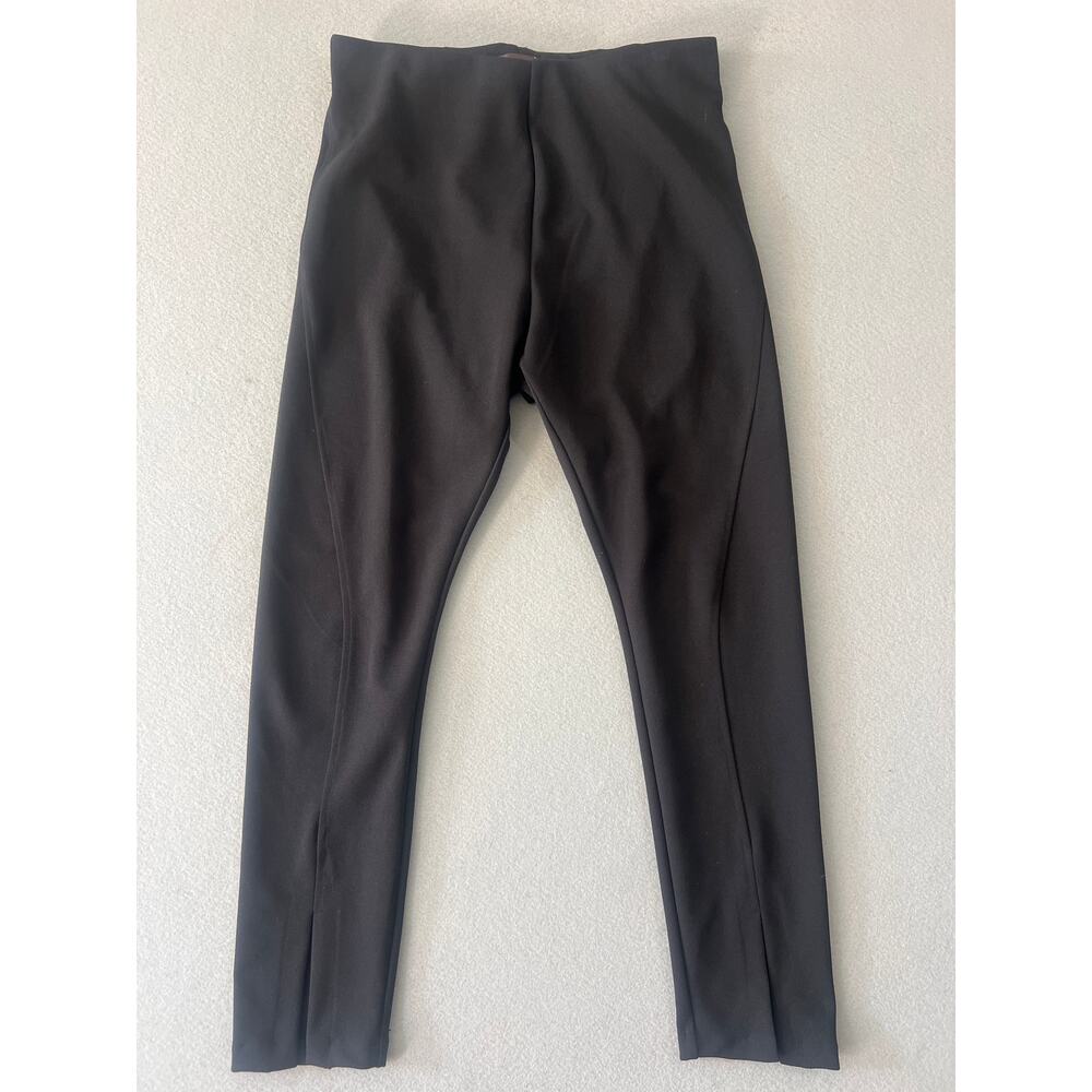 Bold Elements Pants Women's Large Black Pull-On Dress Office Career Front Slits